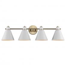  22594 AG-WH - Vanity Lighting Antique Gold/White